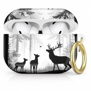 Compatible with AirPod Pro 2nd/1st Generation Case Cover with Key Chain,Full Protective Shockproof Wireless Headphone Case for Airpod Pro 2023/2022/2019(Forest Deer) Compatible with AirPod Pro 2nd/1st Generation Case Cover with Key Chain,Full Protective Shockproof Wireless Headphone Case for Airpod Pro 2023/2022/2019(Forest Deer)