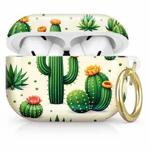Compatible with AirPod Pro 2nd/1st Generation Case Cover with Key Chain,Full Protective Shockproof Wireless Headphone Case for Airpod Pro 2023/2022/2019(Cactus with Flowers Spines) Compatible with AirPod Pro 2nd/1st Generation Case Cover with Key Chain,Full Protective Shockproof Wireless Headphone Case for Airpod Pro 2023/2022/2019(Cactus with Flowers Spines)