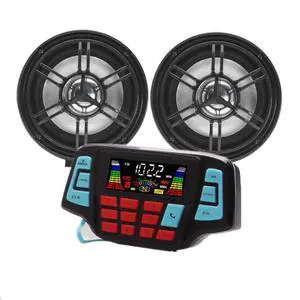 3" Motorcycle Weatherproof Bluetooth Wireless Speaker MP3 Music Player Sound Audio Stereo Amplifier System ATV UTV USB 2.0, Micro SD, FM Radio (Black) 3" Motorcycle Weatherproof Bluetooth Wireless Speaker MP3 Music Player Sound Audio Stereo Amplifier System ATV UTV USB 2.0, Micro SD, FM Radio (Black)