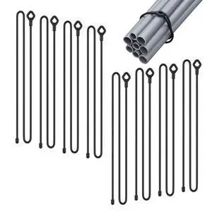 8Pcs Reusable Silicone Cable Twist Ties with Holes 32 inch, Black | Bendable Rubber Twist Ties for Cords, All Purpose Cord Tie for Bundling and Holding Indoor and Outdoor Use 8Pcs Reusable Silicone Cable Twist Ties with Holes 32 inch, Black | Bendable Rubber Twist Ties for Cords, All Purpose Cord Tie for Bundling and Holding Indoor and Outdoor Use