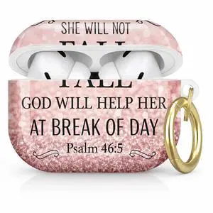 Compatible with AirPod Pro 2nd/1st Generation Case Cover with Key Chain,Full Protective Shockproof Wireless Headphone Case for Airpod Pro 2023/2022/2019(God is Within Her She Will Not Fail) Compatible with AirPod Pro 2nd/1st Generation Case Cover with Key Chain,Full Protective Shockproof Wireless Headphone Case for Airpod Pro 2023/2022/2019(God is Within Her She Will Not Fail)