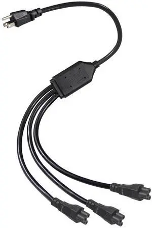 Laptop Y Splitter Power Cord, 3FT NEMA 5-15P to 3X IEC 60320 C5 Female 3 Ways Outlet AC Power Cord, Universal 3-Slot Power Cable, C5 Y Spliiter for Notebooks/Monitor/TV/Printer Laptop Y Splitter Power Cord, 3FT NEMA 5-15P to 3X IEC 60320 C5 Female 3 Ways Outlet AC Power Cord, Universal 3-Slot Power Cable, C5 Y Spliiter for Notebooks/Monitor/TV/Printer