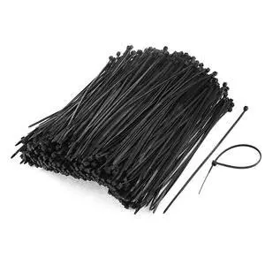 1000pcs 3mm x 150mm Nylon Self-Locking Electric Cable Zip Ties Black 1000pcs 3mm x 150mm Nylon Self-Locking Electric Cable Zip Ties Black