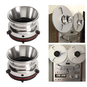 Nab Reel Hub Adaptors for 10in Reel to Reel Tape Recorders, 1 Pair Aluminium Nab Hub Device for for Akai for TEAC, Universal Loading Device (Silver) Nab Reel Hub Adaptors for 10in Reel to Reel Tape Recorders, 1 Pair Aluminium Nab Hub Device for for Akai for TEAC, Universal Loading Device (Silver)