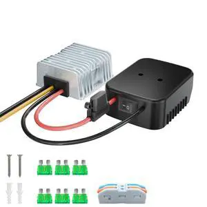 18V to 12V Step-Down Converter for Makita 18V LXT for Power Battery Adapter Wheel, DC 12V 20A 240W Buck Converter Regulator with 30A Fuse & Wire Terminal for Golf Cart RC Car Truck Light & DIY 18V to 12V Step-Down Converter for Makita 18V LXT for Power Battery Adapter Wheel, DC 12V 20A 240W Buck Converter Regulator with 30A Fuse & Wire Terminal for Golf Cart RC Car Truck Light & DIY