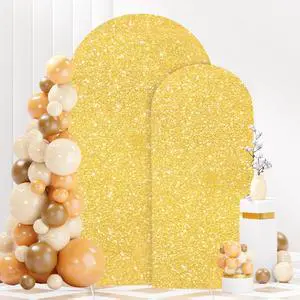 Sequin Arch Cover Gold 6FT 7.2FT Spandex Fitted Arch Covers Stretchy Backdrop Set of 2 Glitter Arch Stand Covers Backdrop Fabric 2-Sided Wedding Arch Cover for Gender Reveal Party Decor Sequin Arch Cover Gold 6FT 7.2FT Spandex Fitted Arch Covers Stretchy Backdrop Set of 2 Glitter Arch Stand Covers Backdrop Fabric 2-Sided Wedding Arch Cover for Gender Reveal Party Decor