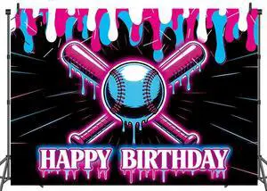 Baseball Ice Cream Drip Happy Birthday Backdrop 8x6ft | Baseball Theme Birthday Photography Background,Sport Teams Party Decoration,Vinyl Baseball Ice Cream Drip Happy Birthday Backdrop 8x6ft | Baseball Theme Birthday Photography Background,Sport Teams Party Decoration,Vinyl