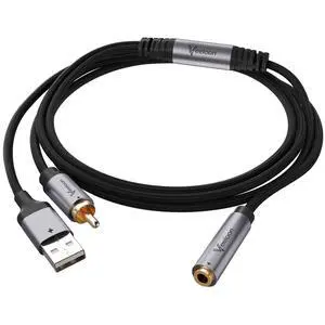 DAC 192KHz Digital to Analog Audio Converter Cable 1.5 FT,SPDIF Coaxial RCA Male to 3.5mm AUX Female Jack Adapter, USB Powered Braided Hi-Fi Stereo Audio Cord for TV, PS5, Blu-Ray, Speaker, Headphone DAC 192KHz Digital to Analog Audio Converter Cable 1.5 FT,SPDIF Coaxial RCA Male to 3.5mm AUX Female Jack Adapter, USB Powered Braided Hi-Fi Stereo Audio Cord for TV, PS5, Blu-Ray, Speaker, Headphone