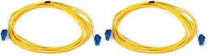 Fiber Optic Cable - Single-Mode, LC/LC, 9/125 Type, Duplex, UL, 3 Meter, Yellow, Corning (Pack of 2) Fiber Optic Cable - Single-Mode, LC/LC, 9/125 Type, Duplex, UL, 3 Meter, Yellow, Corning (Pack of 2)
