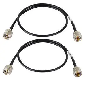 2ft 2PCS KMR195 PL259 Male to Male Coaxial Cable Low Loss UHF CB Coax Cable for HAM Radio, VHF Radio, SWR Meter, Antenna Analyzer 2ft 2PCS KMR195 PL259 Male to Male Coaxial Cable Low Loss UHF CB Coax Cable for HAM Radio, VHF Radio, SWR Meter, Antenna Analyzer