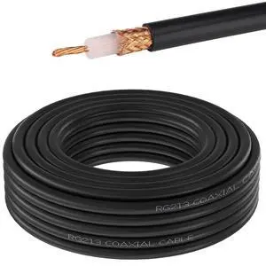RG213 Coaxial Cable Bulk 25FT, 50 Ohm Low Loss RG-213 Coax Cable | Bare Copper Stranded Center Conductor & Braid, Pro-Grade Wire for CB Ham Radio, Antenna Extension, DIY Connector Installation RG213 Coaxial Cable Bulk 25FT, 50 Ohm Low Loss RG-213 Coax Cable | Bare Copper Stranded Center Conductor & Braid, Pro-Grade Wire for CB Ham Radio, Antenna Extension, DIY Connector Installation