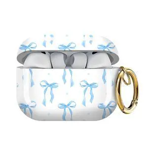 for AirPods Pro 3 Case (2025)Cute Cover Compatible with AirPod Pro 3rd Generation with Rose Gold Keychain Headphone Cases for Women(Blue Bow) for AirPods Pro 3 Case (2025)Cute Cover Compatible with AirPod Pro 3rd Generation with Rose Gold Keychain Headphone Cases for Women(Blue Bow)