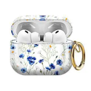 for AirPods Pro 3 Case (2025)Cute Cover Compatible with AirPod Pro 3rd Generation with Rose Gold Keychain Headphone Cases for Women(Blue Flowers) for AirPods Pro 3 Case (2025)Cute Cover Compatible with AirPod Pro 3rd Generation with Rose Gold Keychain Headphone Cases for Women(Blue Flowers)