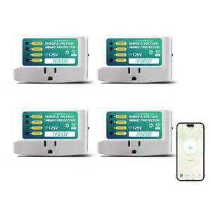WiFi Smart Plug, Single Outlet Surge Voltage Protector with Light Indicator, APP Control, Energy Monitoring, 125V/1875W, FCC Listed, Wall Mount Power Suppressor for Refrigerator/TV/PC, 4 Pack WiFi Smart Plug, Single Outlet Surge Voltage Protector with Light Indicator, APP Control, Energy Monitoring, 125V/1875W, FCC Listed, Wall Mount Power Suppressor for Refrigerator/TV/PC, 4 Pack