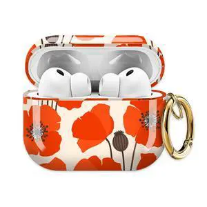 for AirPods Pro 3 Case (2025)Cute Cover Compatible with AirPod Pro 3rd Generation with Rose Gold Keychain Headphone Cases for Women(Orange Lotus Leaf) for AirPods Pro 3 Case (2025)Cute Cover Compatible with AirPod Pro 3rd Generation with Rose Gold Keychain Headphone Cases for Women(Orange Lotus Leaf)