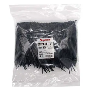 Black Zip Ties 6 Inch 40 Lbs UV resistant Cable Ties 1000 Pack | Self-locking,Width 0.14",Max Bundle Diameter 1.37",Industrial Grade,fireproof,Heavy duty,For indoor and outdoor Black Zip Ties 6 Inch 40 Lbs UV resistant Cable Ties 1000 Pack | Self-locking,Width 0.14",Max Bundle Diameter 1.37",Industrial Grade,fireproof,Heavy duty,For indoor and outdoor