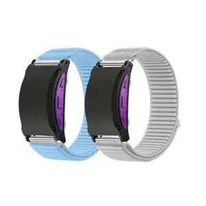 2 Pack Nylon Band Compatible with Shock Clock 3 Bands, Stretch Elastics Nylon Hook Loop Replacement Strap Accessories for Men & Women for Pavlok Shock Clock 3 2 Pack Nylon Band Compatible with Shock Clock 3 Bands, Stretch Elastics Nylon Hook Loop Replacement Strap Accessories for Men & Women for Pavlok Shock Clock 3