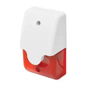 Indoor/Outdoor 110dB Mini Siren w/ Red Strobe Indoor/Outdoor 110dB Mini Siren w/ Red Strobe