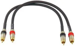 RCA to RCA Audio Cable Subwoofer Cable, Digital Coaxial Audio Cable RCA Male to RCA Male Dual Shielded Wire -Black 2pack (3FT) RCA to RCA Audio Cable Subwoofer Cable, Digital Coaxial Audio Cable RCA Male to RCA Male Dual Shielded Wire -Black 2pack (3FT)