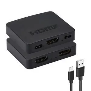 4K@60Hz HDMI 2.0 Splitter 1 in 2 Out, 4K HDMI Splitter Display Duplicate/Mirror Screen, Supports Ultra HD 4K 3D, Compatible for Blu-Ray Player, TV Box, PS3, PS4, Xbox EtcCan not Extend 4K@60Hz HDMI 2.0 Splitter 1 in 2 Out, 4K HDMI Splitter Display Duplicate/Mirror Screen, Supports Ultra HD 4K 3D, Compatible for Blu-Ray Player, TV Box, PS3, PS4, Xbox EtcCan not Extend