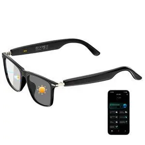 AI Translation Glasses with 165+ Languages, Bluetooth Audio, Black | Real-Time Translation, AI Assistant, Photochromic Lenses, Touch Control, Open-Ear Audio Smart Glasses for Travel & Work AI Translation Glasses with 165+ Languages, Bluetooth Audio, Black | Real-Time Translation, AI Assistant, Photochromic Lenses, Touch Control, Open-Ear Audio Smart Glasses for Travel & Work