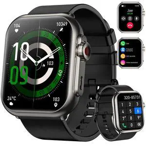 Smart Watch for Men - 1000 mAh Battery 1.85" HD Fitness Tracker with Heart Rate Sleep Monitor Fitness Watch with 120+ Sport Modes with IP68 Waterproof with Smartwatch for iOS Android Smart Watch for Men - 1000 mAh Battery 1.85" HD Fitness Tracker with Heart Rate Sleep Monitor Fitness Watch with 120+ Sport Modes with IP68 Waterproof with Smartwatch for iOS Android
