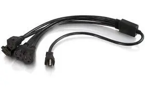 Legrand - Power Cord with 1 to 4 Power Splitter, 16 AWG Power Cord, Black Power Squid, 1.5 Foot Power Cord Extension and Splitter, 1 Count, 29803 - TAA Compliant Legrand - Power Cord with 1 to 4 Power Splitter, 16 AWG Power Cord, Black Power Squid, 1.5 Foot Power Cord Extension and Splitter, 1 Count, 29803 - TAA Compliant