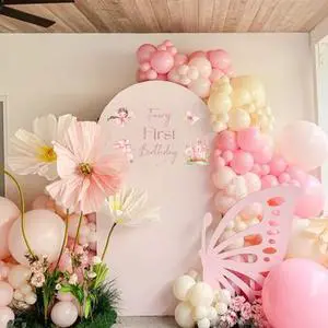 Fairy First Birthday Decal - Floral Theme Party Decorations,Wildflower Our Little Fairy is Turning One Photography Background for Girls Fairy First Birthday Decal - Floral Theme Party Decorations,Wildflower Our Little Fairy is Turning One Photography Background for Girls