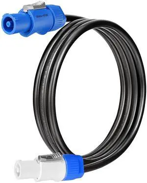 Power Connector Extension Cable 6 ft, 12AWG Input to Output | Heavy-Duty Power Extension, Secure Locking Connection, Stable Power Transfer, Professional Stage Applications Power Connector Extension Cable 6 ft, 12AWG Input to Output | Heavy-Duty Power Extension, Secure Locking Connection, Stable Power Transfer, Professional Stage Applications
