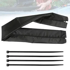 48 Inch Zippered Rigging Sleeve, Heavy Duty 600D Waterproof | Marine Cable Organizer for Trolling Motor, Control Cables, Fuel Lines & Wires, Black with Cable Tie 48 Inch Zippered Rigging Sleeve, Heavy Duty 600D Waterproof | Marine Cable Organizer for Trolling Motor, Control Cables, Fuel Lines & Wires, Black with Cable Tie