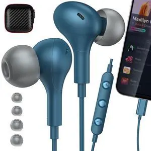 MFi-Certified Lighting Earbuds for iPhone 14 13 12 Pro Max Lakeblue | Magnetic Ear Buds Earphones Built-in Mic Volume Control Wired Headphones for iPhone 14 Plus 13 Pro 11 Pro Max XS XR 8 7 Plus MFi-Certified Lighting Earbuds for iPhone 14 13 12 Pro Max Lakeblue | Magnetic Ear Buds Earphones Built-in Mic Volume Control Wired Headphones for iPhone 14 Plus 13 Pro 11 Pro Max XS XR 8 7 Plus