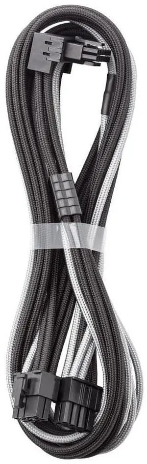 E-Series Pro ModFlex Sleeved 12V-2x6 12VHPWR 90° StealthSense PCIe Cable for EVGA G/G+ / P/P+ / T - Variant A (Black + Silver, 16-pin to Dual 8-pin, 60cm) E-Series Pro ModFlex Sleeved 12V-2x6 12VHPWR 90° StealthSense PCIe Cable for EVGA G/G+ / P/P+ / T - Variant A (Black + Silver, 16-pin to Dual 8-pin, 60cm)