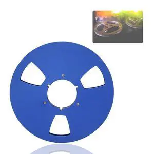1/4 inch 10.5 Inch Empty Tape Reel for Reel to Reel Tapes, Blue | with 3 Hole NAB Flange, Universal Reelto Reel Recorder Part 1/4 inch 10.5 Inch Empty Tape Reel for Reel to Reel Tapes, Blue | with 3 Hole NAB Flange, Universal Reelto Reel Recorder Part