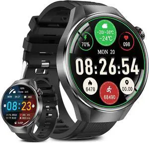 Military Grade Tactical Smart Watch for Men,1.75" Large Crystal Clear HD AMOLED Touchscreen Smartwatches for Android iOS,Fitness Tracker with 110+Sport Modes/Heart Rate/Sleep Monitor (Black) Military Grade Tactical Smart Watch for Men,1.75" Large Crystal Clear HD AMOLED Touchscreen Smartwatches for Android iOS,Fitness Tracker with 110+Sport Modes/Heart Rate/Sleep Monitor (Black)