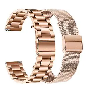 Band Sets for Venu 3S / Venu 4 41mm Women Smart Watch, 2 Pack Solid Stainless Steel Metal + Mesh Strap for Garmin Venu 2S / Forerunner 265S Band Sets for Venu 3S / Venu 4 41mm Women Smart Watch, 2 Pack Solid Stainless Steel Metal + Mesh Strap for Garmin Venu 2S / Forerunner 265S