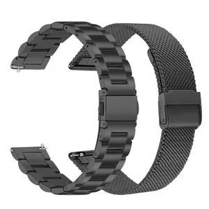 Band Sets for Venu 3S / Venu 4 41mm Women Smart Watch, 2 Pack Solid Stainless Steel Metal + Mesh Strap for Garmin Venu 2S / Forerunner 265S Band Sets for Venu 3S / Venu 4 41mm Women Smart Watch, 2 Pack Solid Stainless Steel Metal + Mesh Strap for Garmin Venu 2S / Forerunner 265S