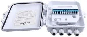 12 Core Fiber Distribution Box, ABS Plastic FTTH Fiber Distribution Box-12 Port Fiber Optic Terminal Junction Splitter Box for Ourdoor/Indoor with LC Fiber Cable Coupler 12 Core Fiber Distribution Box, ABS Plastic FTTH Fiber Distribution Box-12 Port Fiber Optic Terminal Junction Splitter Box for Ourdoor/Indoor with LC Fiber Cable Coupler