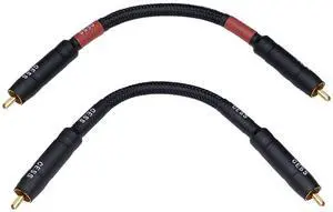 Braided RCA Male to Male Stereo Patch Cable, 6 in, 2-Pack Braided RCA Male to Male Stereo Patch Cable, 6 in, 2-Pack