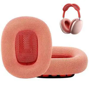 Replacement Ear Cushions for AirPods Max 1 Over-Ear Headphones, Mesh Fabric Covered Earpads with Memory Foam and Magnet (Pink) Replacement Ear Cushions for AirPods Max 1 Over-Ear Headphones, Mesh Fabric Covered Earpads with Memory Foam and Magnet (Pink)