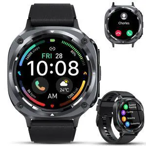 Military Smart Watches for Men(Answer/Make Calls), 1.39" HD Fitness Watch, 24/7 Heart Rate Sleep Monitor, Smart Watch for Men,114+ Sport Modes, IP68 Waterproof Smartwatch for Android iOS, 30Day, Black Military Smart Watches for Men(Answer/Make Calls), 1.39" HD Fitness Watch, 24/7 Heart Rate Sleep Monitor, Smart Watch for Men,114+ Sport Modes, IP68 Waterproof Smartwatch for Android iOS, 30Day, Black