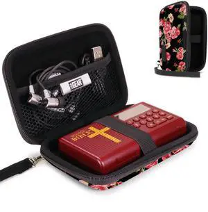 Hard Case Compatible with Wonder Bible KJV the Talking Audio Bible Player, Wonder Bible NIV, Cable, Earbuds & More - Scratch Resistant Interior, Wrist Strap (Case Only) - Roses Hard Case Compatible with Wonder Bible KJV the Talking Audio Bible Player, Wonder Bible NIV, Cable, Earbuds & More - Scratch Resistant Interior, Wrist Strap (Case Only) - Roses