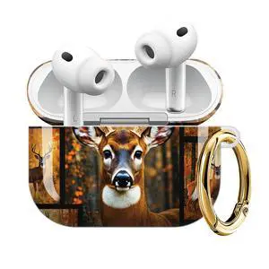 Compatible with AirPod Pro 3 Case (2025), Shockproof Dustproof Protective Cover with Cute Golden Keychain for Women & Girls - Deer Forest Autumn Wildlife Compatible with AirPod Pro 3 Case (2025), Shockproof Dustproof Protective Cover with Cute Golden Keychain for Women & Girls - Deer Forest Autumn Wildlife