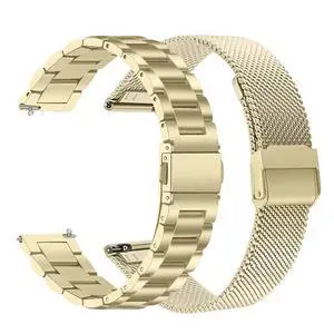 Band Sets for Venu 3S / Venu 4 41mm Women Smart Watch, 2 Pack Solid Stainless Steel Metal + Mesh Strap for Garmin Venu 2S / Forerunner 265S Band Sets for Venu 3S / Venu 4 41mm Women Smart Watch, 2 Pack Solid Stainless Steel Metal + Mesh Strap for Garmin Venu 2S / Forerunner 265S
