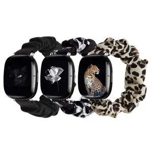 compatible with Fitbit Sense/Versa 3/Versa 4/Sense 2 Bands,for Women,Scrunchie Fabric Replacement Wristbands Straps,Accessories,Large Small compatible with Fitbit Sense/Versa 3/Versa 4/Sense 2 Bands,for Women,Scrunchie Fabric Replacement Wristbands Straps,Accessories,Large Small