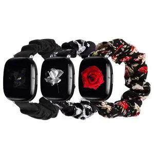 compatible with Fitbit Sense/Versa 3/Versa 4/Sense 2 Bands,for Women,Scrunchie Fabric Replacement Wristbands Straps,Accessories,Large Small compatible with Fitbit Sense/Versa 3/Versa 4/Sense 2 Bands,for Women,Scrunchie Fabric Replacement Wristbands Straps,Accessories,Large Small