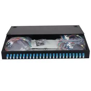 48 Fibers Port LC/UPC OS2 Rack Mount Enclosure Box, 1pack | with 24 Duplex Singlemode couplers & pigtails, 24 Core LGX Patch Panel Box fits for 19" Racks Cabinet, Fiber termination kit 48 Fibers Port LC/UPC OS2 Rack Mount Enclosure Box, 1pack | with 24 Duplex Singlemode couplers & pigtails, 24 Core LGX Patch Panel Box fits for 19" Racks Cabinet, Fiber termination kit