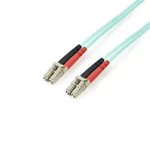 5m (16.4ft) LC/UPC to LC/UPC OM3 Multimode Fiber Optic Cable, Full Duplex 50/125, 100G, LSZH Fiber Jumper Cord 5m (16.4ft) LC/UPC to LC/UPC OM3 Multimode Fiber Optic Cable, Full Duplex 50/125, 100G, LSZH Fiber Jumper Cord