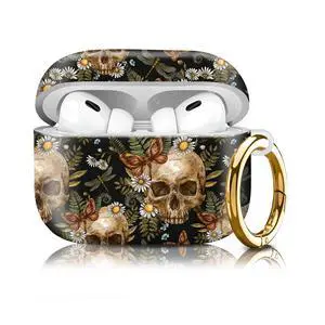 Compatiable for AirPod Pro 2nd/1st Generation Case,Lightweight & Durable Resistant Hard Case with Keychain,Stylish Design AirPod Case Cover for Women(Vintage Floral Butterfly Skull) Compatiable for AirPod Pro 2nd/1st Generation Case,Lightweight & Durable Resistant Hard Case with Keychain,Stylish Design AirPod Case Cover for Women(Vintage Floral Butterfly Skull)