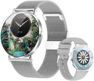 Ultra-Slim Smart Watches for Women(Call/2 Bands/All Metal),41mm, 1.32" AMOLED Ultra-Clear Screen Fitness Tracker with SpO2/Heart Rate/Sleep Tracking,Waterproof Smart Watch for iPhone/Samsung/Android Ultra-Slim Smart Watches for Women(Call/2 Bands/All Metal),41mm, 1.32" AMOLED Ultra-Clear Screen Fitness Tracker with SpO2/Heart Rate/Sleep Tracking,Waterproof Smart Watch for iPhone/Samsung/Android