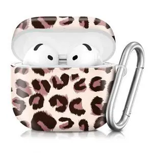 Compatible with AirPod 4th Generation 2024 Case, Shockproof Anti-Drop Protective Cover, Cute Case for Women Men with Keychain(Leopard Cheetah) Compatible with AirPod 4th Generation 2024 Case, Shockproof Anti-Drop Protective Cover, Cute Case for Women Men with Keychain(Leopard Cheetah)